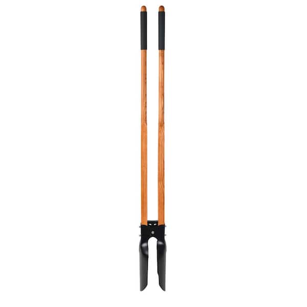 Husky 47 in. L Wood Handle Post Hole Digger with Grip