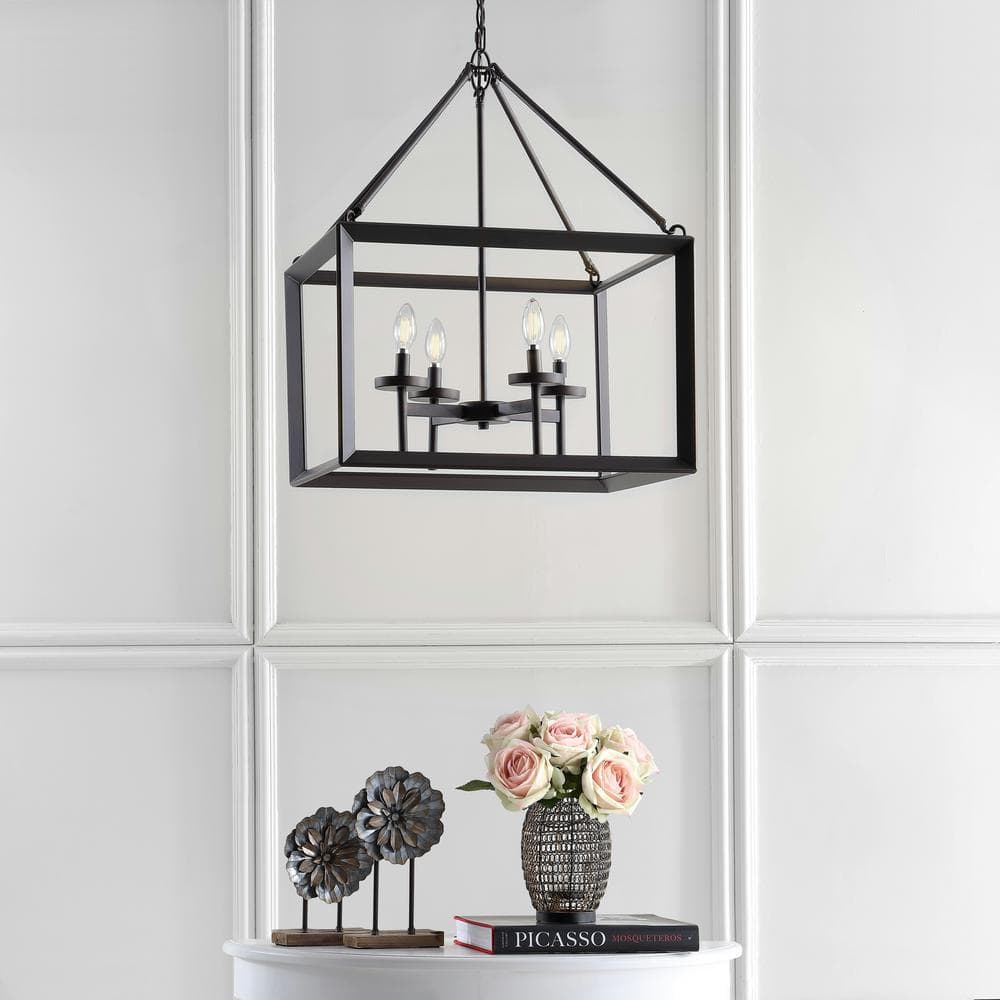 Anna Oil-Rubbed Bronze LED Lantern Pendant with Clear Glass