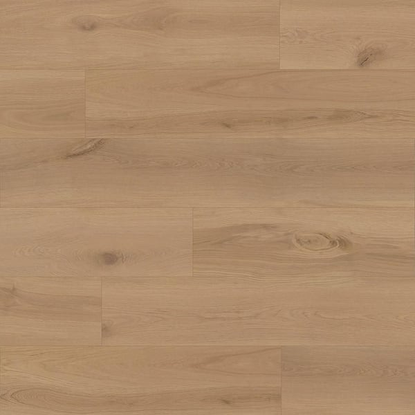 SUPEROAK Latte 9.5 mm T x 7.7 in. W x 48 in. L Waterproof Hybrid