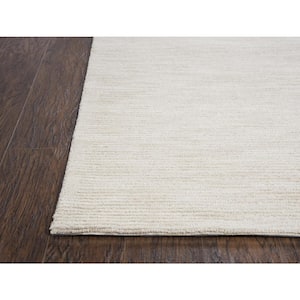 Emerson Beige 5 ft. x 8 ft. Gradient Solid Wool Area Rug