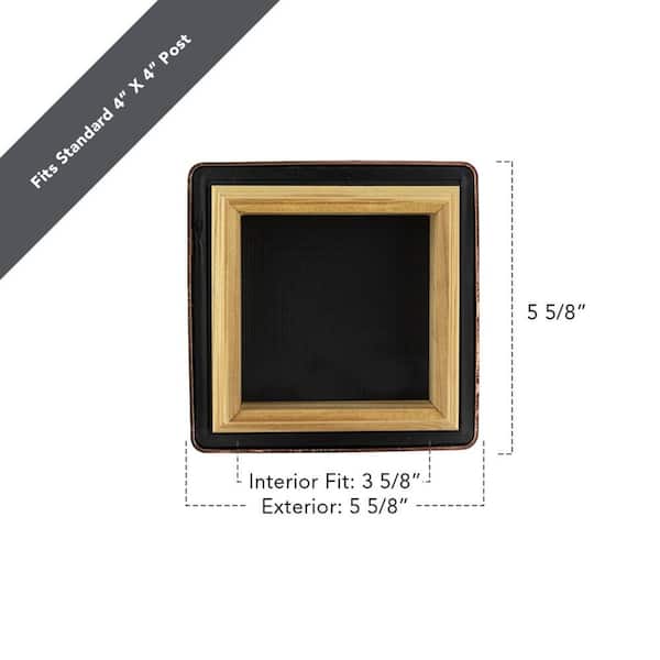 4 in. x 4 in. Verona Copper High Point Pyramid Post Cap