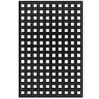 Square 4 ft. x 32 in. Black Vinyl Decorative Screen Panel