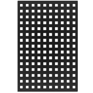 Square 4 ft. x 32 in. Black Vinyl Decorative Screen Panel