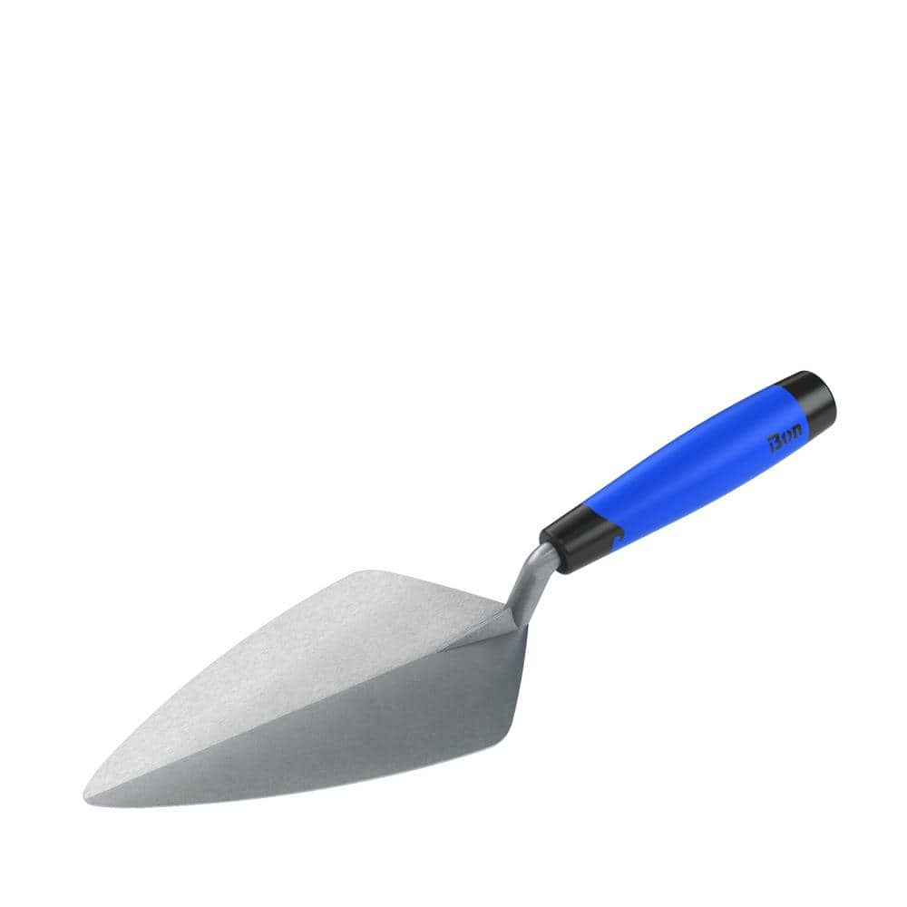 Bon Tool 9 in. Keystone Forged Steel Narrow London Masonry Brick Trowel with Comfort Wave Handle