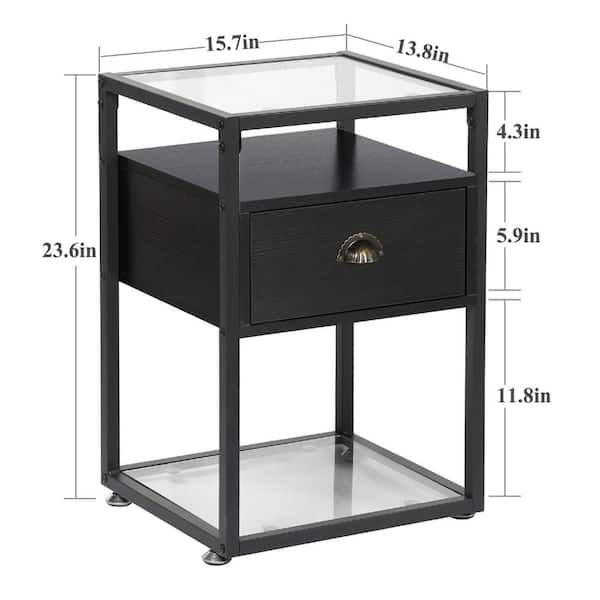 VECELO Nightstand Bedside Table Living Room Sofa End Table VECELO Nightstand Bedside Table Living Room Sofa End Table