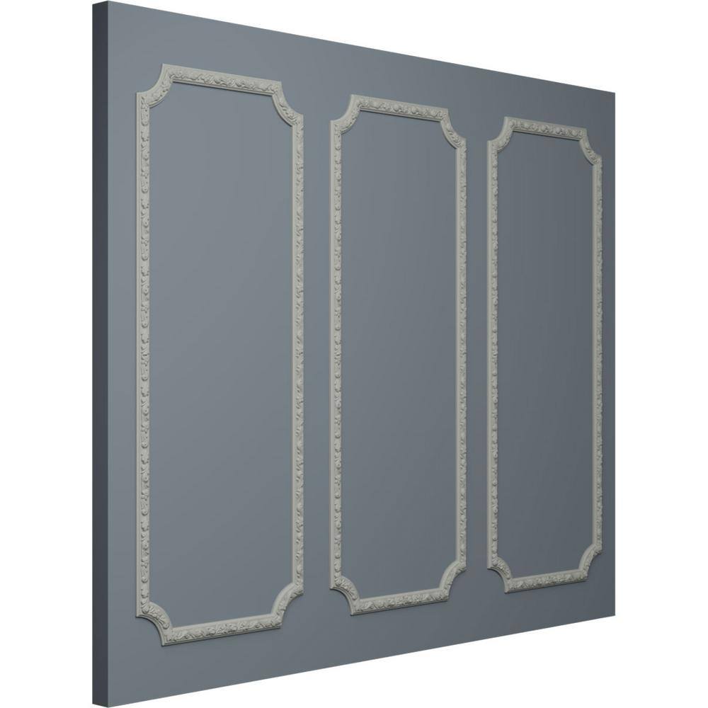 Sussex Floral Gray Polyurethane Triple Panel Moulding Kit