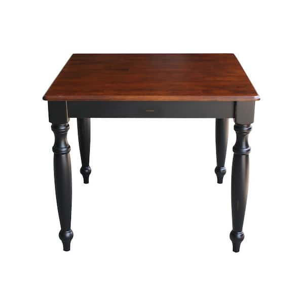 International Concepts Bridgeport Aged Black and Espresso Dining Table