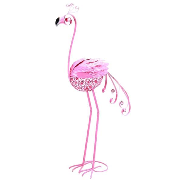 Exhart 39 in. Filigree Flamingo Statue
