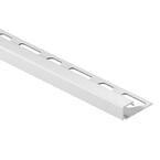 Schluter Systems Jolly Matte White Textured Color-Coated Aluminum 3/8 ...