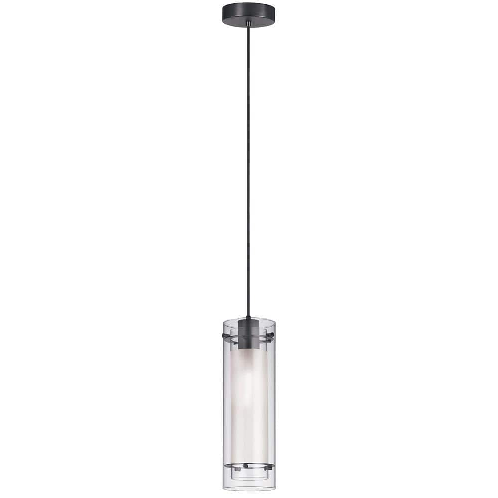 Dainolite Pasha 1-Light Matte Black Modern Mini Pendant Light 22152-CF ...