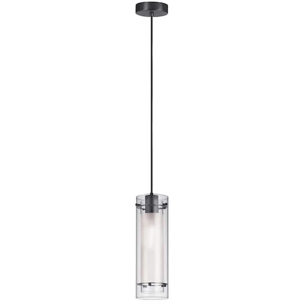 Dainolite Pasha 1-Light Matte Black Modern Mini Pendant Light