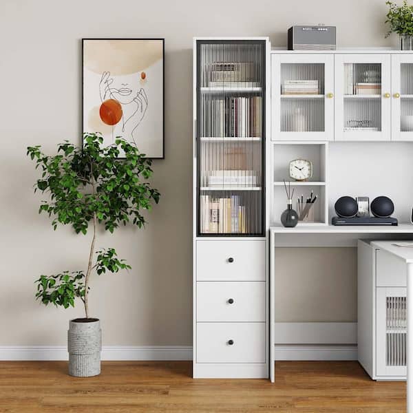 15. 75 in. W x 15. 75in D x 70. 87in H Kitchen Pantry Cabinet Buffet Sideboard Multi-Functional Storage Cabinet in White