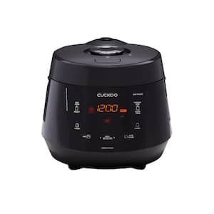 20-Cup (Cooked) Black Heating Pressure Rice Cooker and Warmer with Nonstick Inner Pot, 13 Menu Options, Auto Clean Black