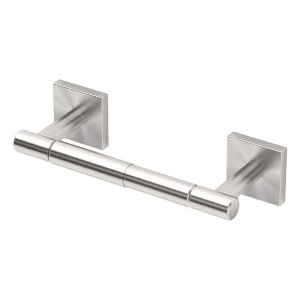 Gatco Elevate Standard Double Post Toilet Paper Holder in Satin Nickel