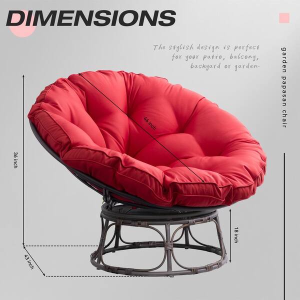 papasan chair red