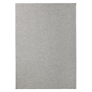 Pax Grey 10 ft. x 14 ft. Herringbone Textured Solid Area Rug