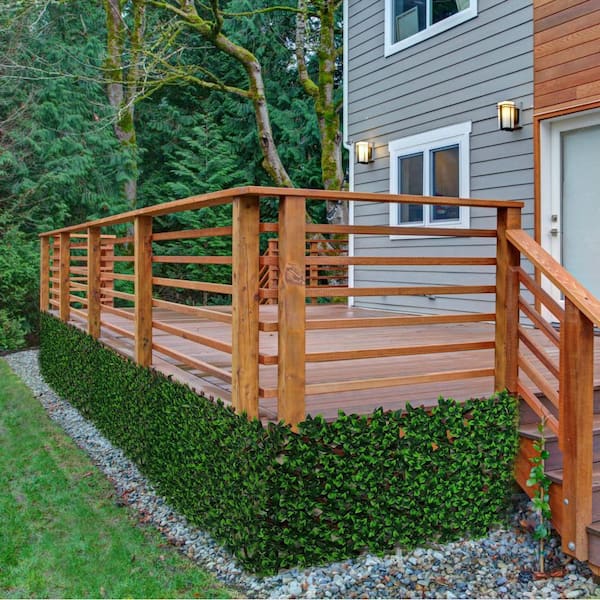 Vigoro 36 in. H x 72 in. W Golden Artificial Gardenia Leaves PVC