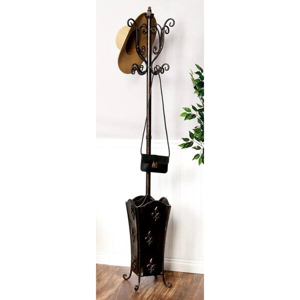 Litton Lane Fleur De Lis Black Coat Rack