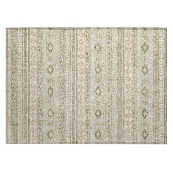 Chantille Machine Washable Indoor/Outdoor Abstract ACN3124 Aloe 3 ft. x 4 ft. Area Rug