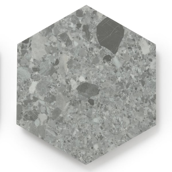 Lucida Surfaces Take Home Sample - MosaiCore 8.8 in. W x 10.375 in. L Gray Quartz Waterproof Adhesive Luxury Vinyl Flooring