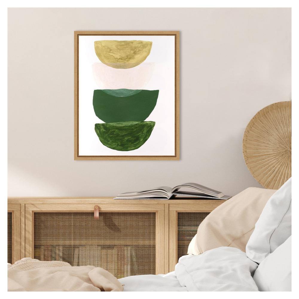 Living Spectrum IV Abstract Canvas Print with Maple Frame