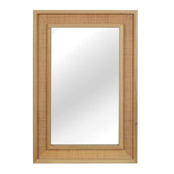 24.00 in. W x 36.00 in. H Rectangle Solid Wood Frame Vertical/Horizontal Wall Mount Bathroom Vanity Mirror