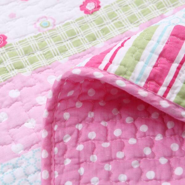 Cozy Line Home Fashions Peace and Love Flower Dot Stripe Plaid