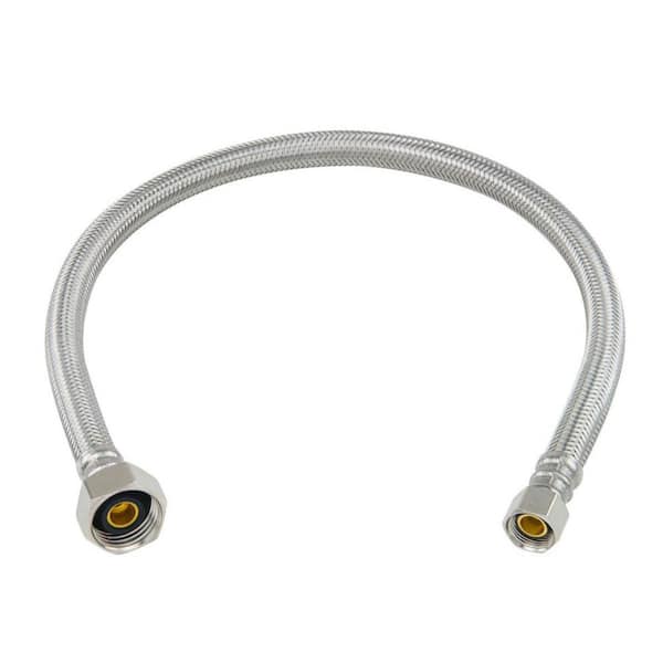 3/8 in. Compression x 1/2 in. FIP x 20 in. Braided Stainless Steel Faucet Supply Line-8 Pack