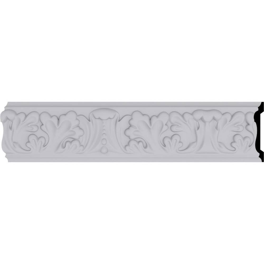 White Polyurethane Benson Acanthus Leaf Crown Moulding