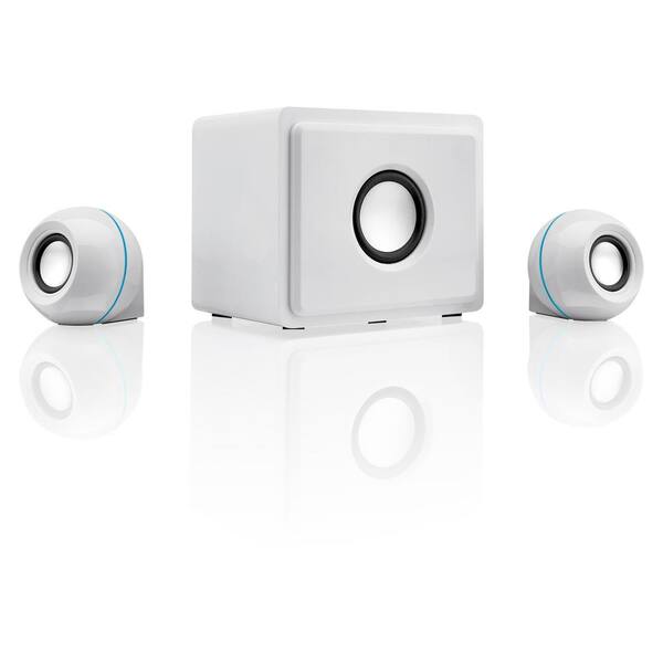 GPX 2.1-Channel Home Theater Speaker System , White