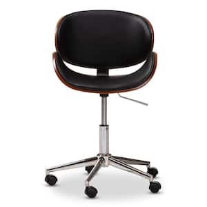 Ambrosio Black Faux Leather Office Chair