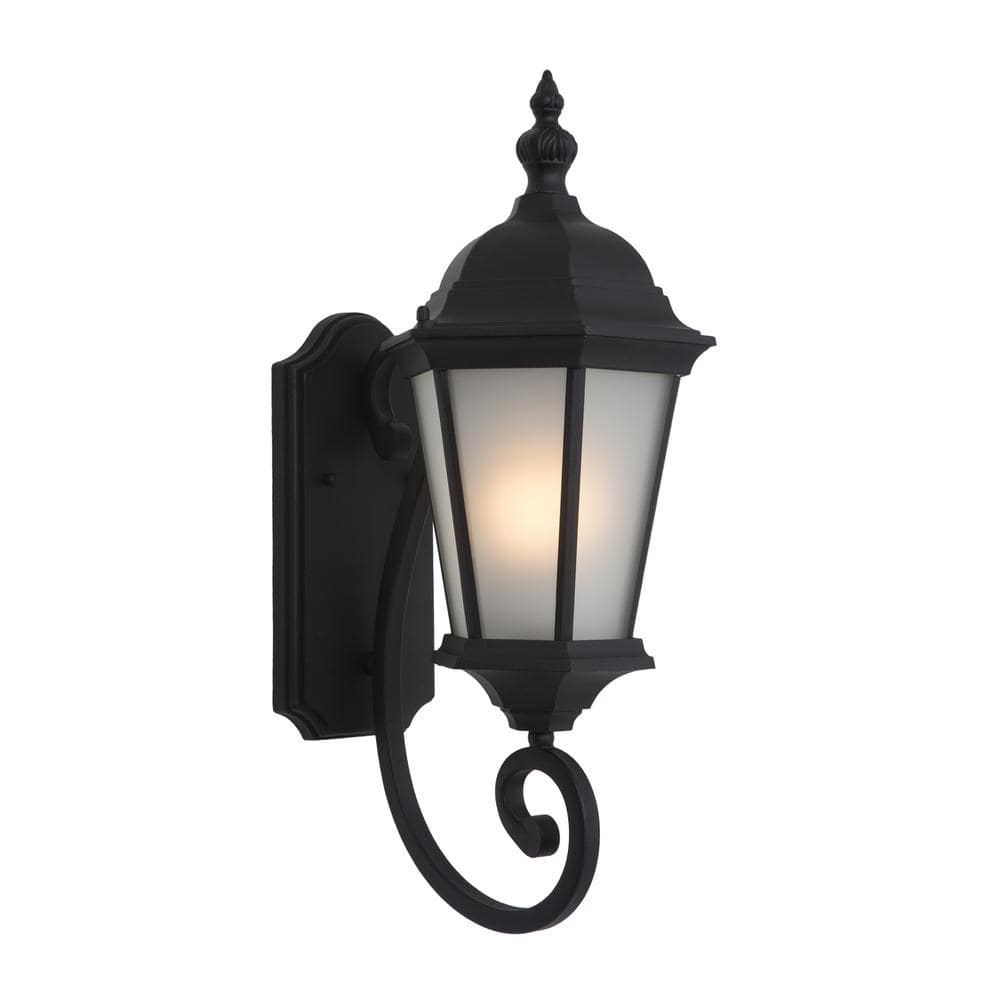 UPC 845805000080 product image for Brielle Collection 1-Light Black Outdoor Wall Lantern Sconce | upcitemdb.com