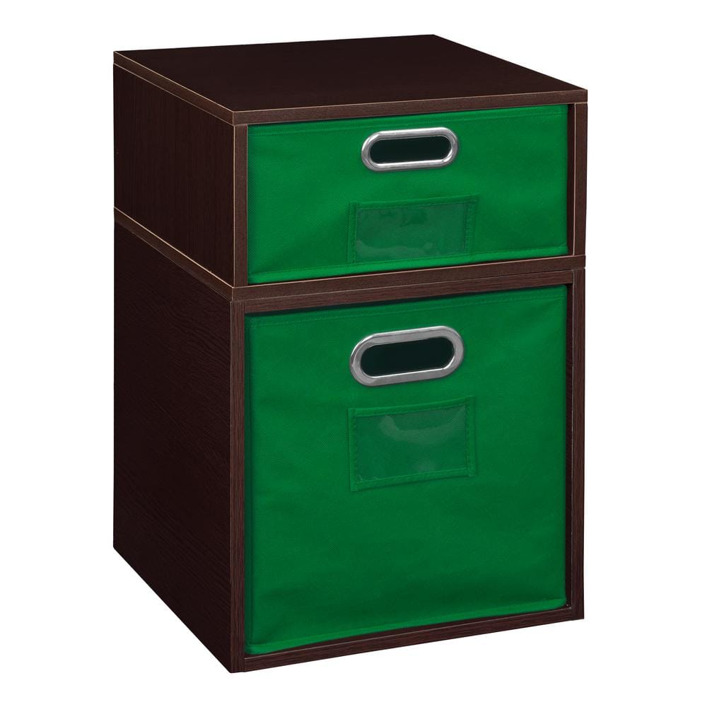19.5 in. H x 13 in. W x 13 in. D Wood 2- Cube Organizer