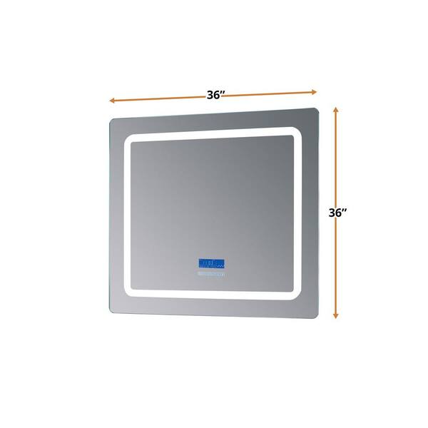 Lexora Caldona 36 in. W x 36 in. H LED Bathroom Vanity Mirror