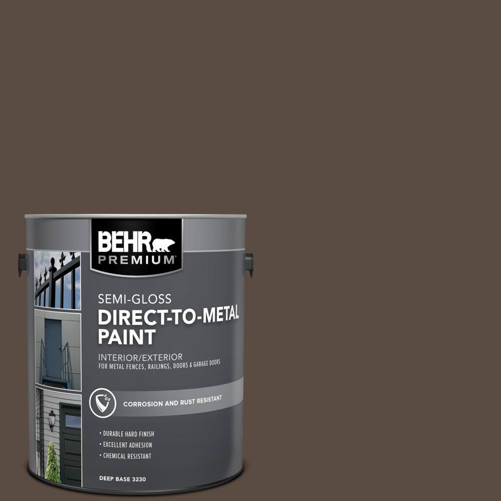 BEHR PREMIUM PLUS 1 gal. #MQ2-39 Rare Wood Semi-Gloss Enamel Low