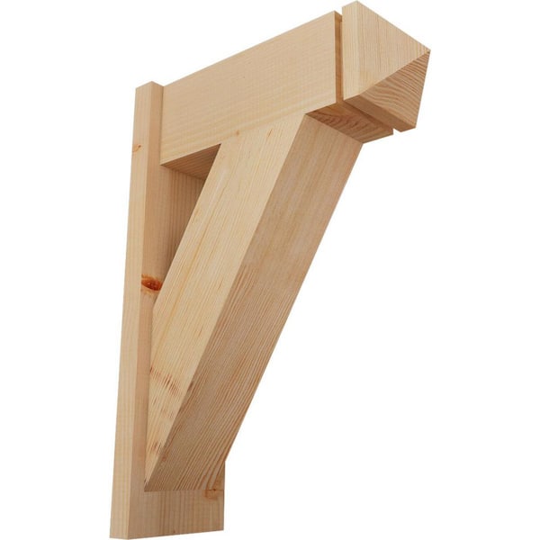 Ekena Millwork 8 in. x 28 in. x 20 in. Traditional Arts and Crafts Smooth Douglas Fir Outlooker