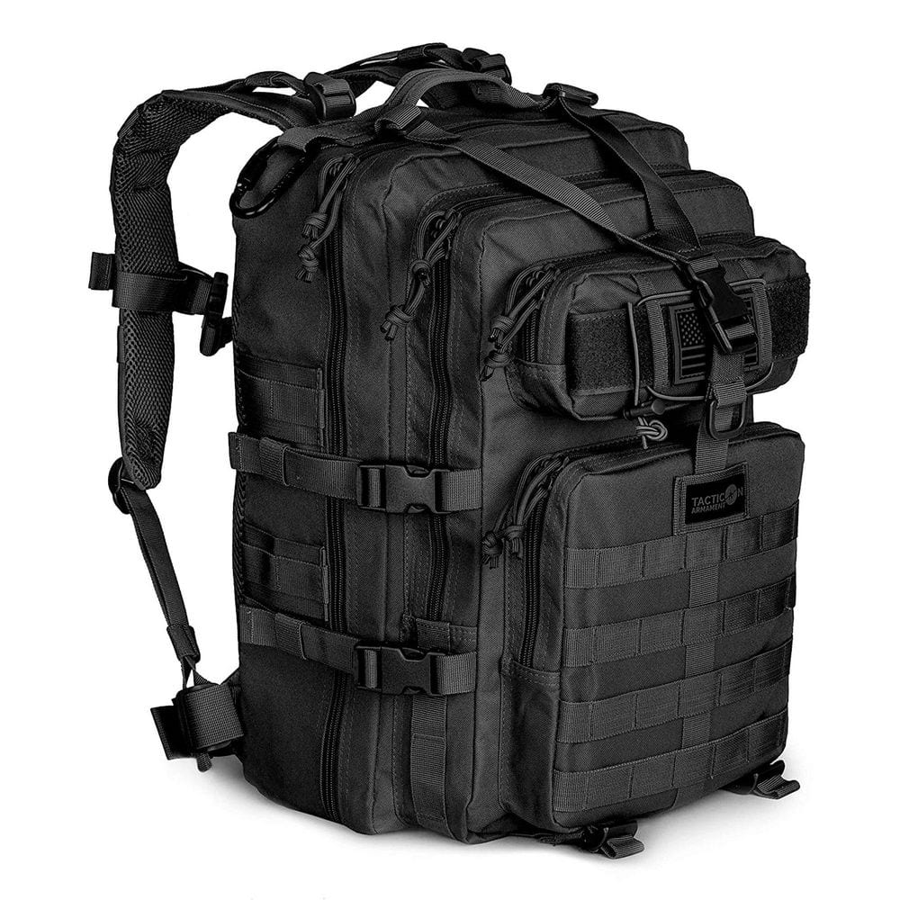 TACTICON ARMAMENT 19 in. Black Tactical Backpack, 24 Battle Pack for 1 ...