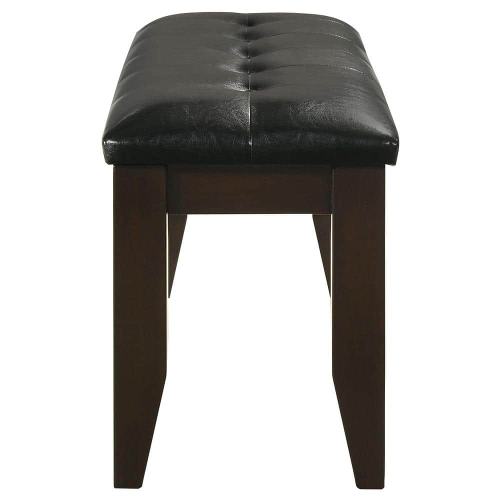 Dalila Cappuccino Faux Leather Upholstered Dining Bench