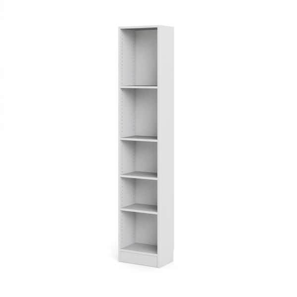Tvilum Element 80 in. White Engineered Wood 5-Shelf Standard Bookcase
