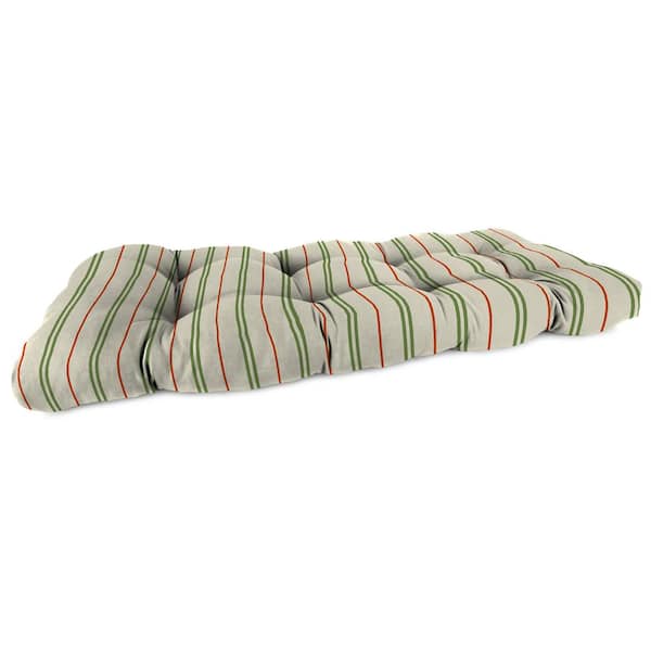 Jordan Manufacturing 44 in. L x 18 in. W x 4 in. T Outdoor Wicker Settee Bench Cushion in Gallan Cedar