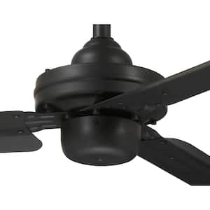 Steal 54 in. Indoor Coal Black Ceiling Fan with Wall Control