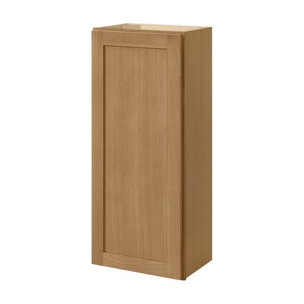 Avondale 18 in. W x 12 in. D x 42 in. H Ready to Assemble Plywood Shaker Wall Kitchen Cabinet in White Oak