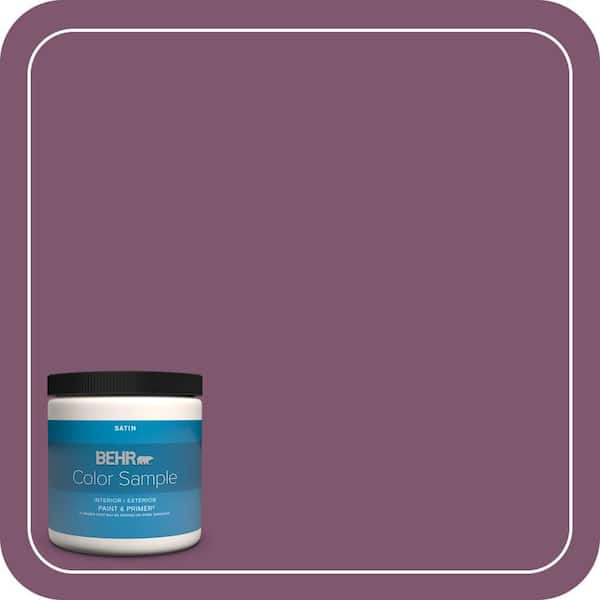 BEHR PREMIUM PLUS 8 oz. #M110-7 Euphoric Magenta Satin Enamel Interior/Exterior Paint & Primer Color Sample