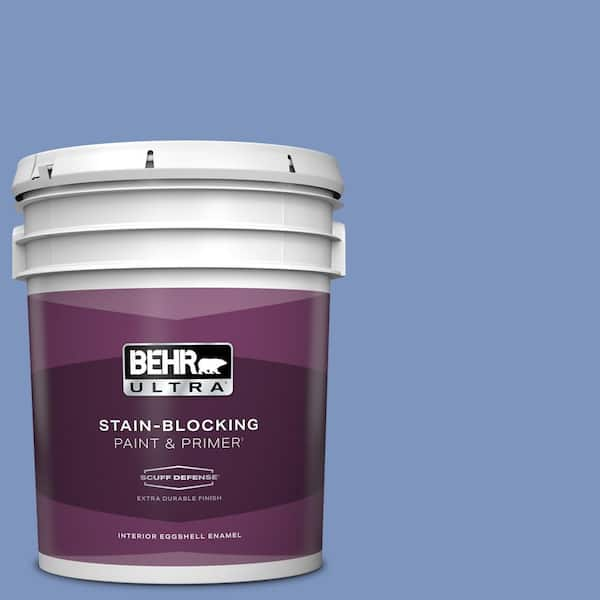 BEHR ULTRA 5 gal. #M540-5 Blue Satin Extra Durable Eggshell Enamel Interior Paint & Primer