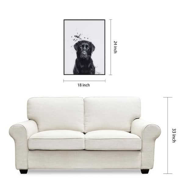 Empire Art Direct Labrador Retriever Black and White Pet Paintings on  Printed Glass Encased with a Gunmetal Anodized Frame AAGB-JP1037-2418 - The  Home Depot