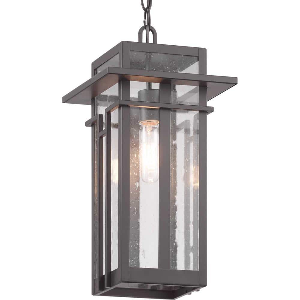 Boxwood Antique Bronze Glass Outdoor Hanging Lantern