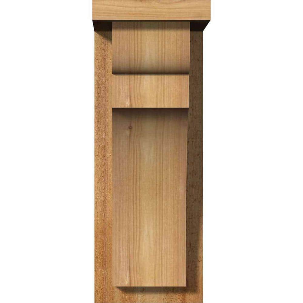 16" Western Red Cedar Rough Sawn Corbel with Backplate
