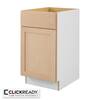 Hampton Bay 18 in. W x 24 in. D x 34.5 in. H Ready to Assemble Base Kitchen Cabinet in Unfinished with CLICKREADY Technology B18