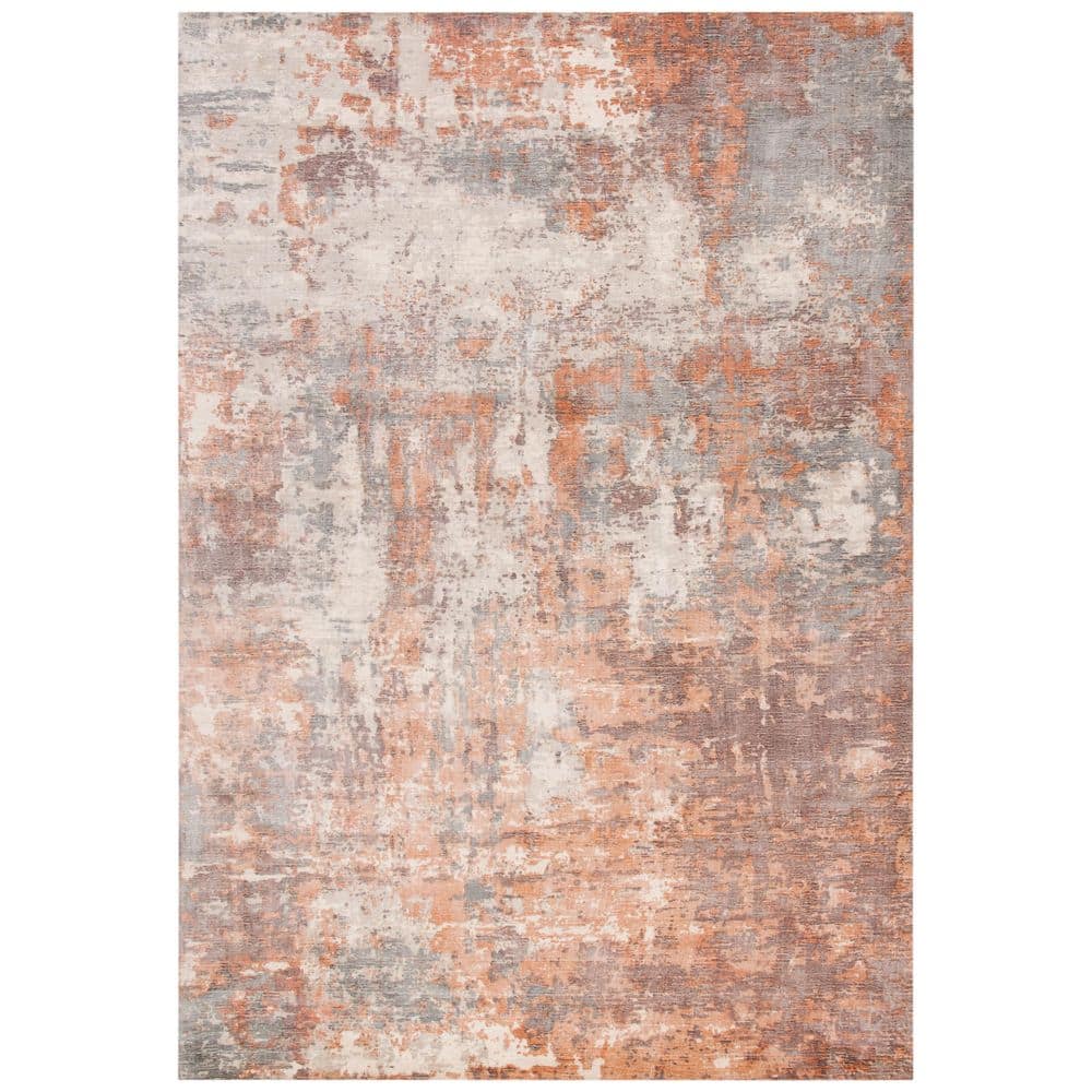 SAFAVIEH Mirage 6 ft. x 9 ft. Rust/Silver Marble Distressed Area Rug ...