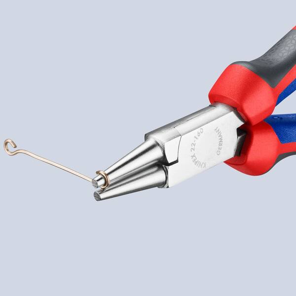 KNIPEX 6-1/4 in. Round Nose Pliers with Comfort Grip and Chrome